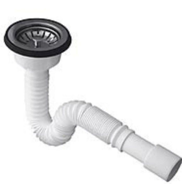 Wash Baisan Pure ABS Material Drainage Pipe Sink Pipe Flexible Bathroom Sink Drain...