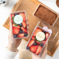 10pcs Disposible Transparent Plastic Hinged Takeout Containers Food Packaging Boxes Suitable For Desserts Cakes CookiesSalad.