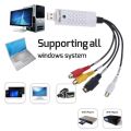 USB Video Capture Device USB 2.0 Easy to Cap Video TV DVD VHS DVR Capture Adapter Easier Cap support Win10 Newest. 