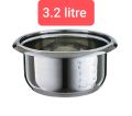 kiam rice cooker stainless steel inner pot (3.2 litre).
