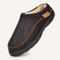 Pmoiste Soft Faux Suede House Slippers Men Comfortable Warm Cushion Designer Mark Line Living Room Shoes Slip-on Winter Indoor.