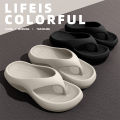 Women's EVA Thick-Heeled Sandals Anti-Slip Odor-Resistant Outdoor Wearable Flip Flops Comfortable Summer Slippers.