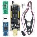 CH341 24 25 Series EEPROM Flash BIOS USB Programmer Module SOIC8 SOP8 Test Clip For EEPROM 93CXX / 25CXX / 24CXX DIY KIT. 