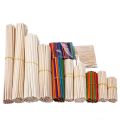 25/50Pcs Round Wooden Stick for Crafts Ice Lollies and Model Making DIY Building Model Craft Sticks Party Events Supplies.