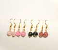 Handmade Crackle Multicolors  Earings For Women 4 pairs. 