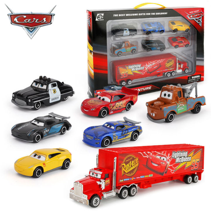 6-7pcs/Set Disney Pixar Car 3 Lightning Mcqueen Uncle Truck Jackson ...