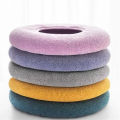 1Pcs Winter Warm Toilet Seat Cover Closestool Mat Washable O-shape Pad Bathroom Accessories Knitting Pure Color Soft Bidet Cover.