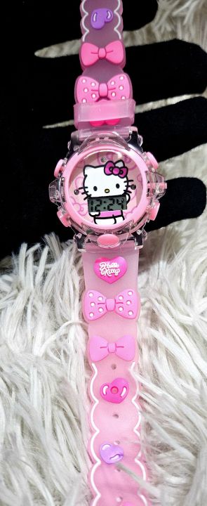 Kitty fashionable Girls Musical  Lighting Watch