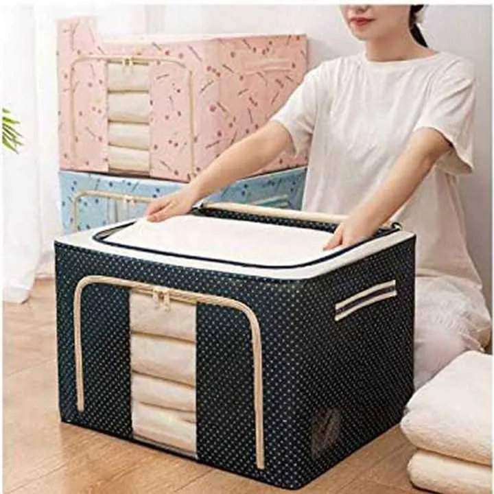 Pack%20Of%202%20Storage%20Box%20Foldable%20Large%20Capacity%20Oxford%20Cloth%20Clothes%20Sundries%20Organizer%20Case%20For%20Household%2066ltr%20-%20Image%202