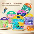 Reusable Sticker Book for Kids, Busy Book for Toddlers 1-3, Animal Stickers, Toddler Travel Toys, Jelly Quiet Book 6 Themes Preschool Learning Activities for Toddlers Ages 3-6(Animals). 