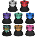 Motorcycle Face Mask Halloween Bicycle Ski Skull scary Half Face Mask Ghost Scarf Multi Use Neck Warmer COD balaclava. 