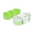 3 compartments removable food storage box 850 ml capacity. PS-01097/3 keyway plastic food container box. 
