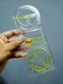 Multifunctional Geometry Ruler, Math Drawing Ruler, Geometric Drawing Template, Measuring Tool, Transparent Plastic, for Student, School.