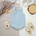 Newborn Baby Bodysuit Cotton Knit Infant Boy Girl Jumpsuit Sleeveless Summer Children Sling Clothes Fashion Solid 0-18M Overalls. 