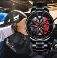 360 Degree Rotatable Rim Watch for Men - Trending Car Wheel Design Wrist Watch - Stainless Steel Waterproof Quartz Watch for Boys - Luxury Sport Wheel Rotation Watch - VibeMotion Original. 