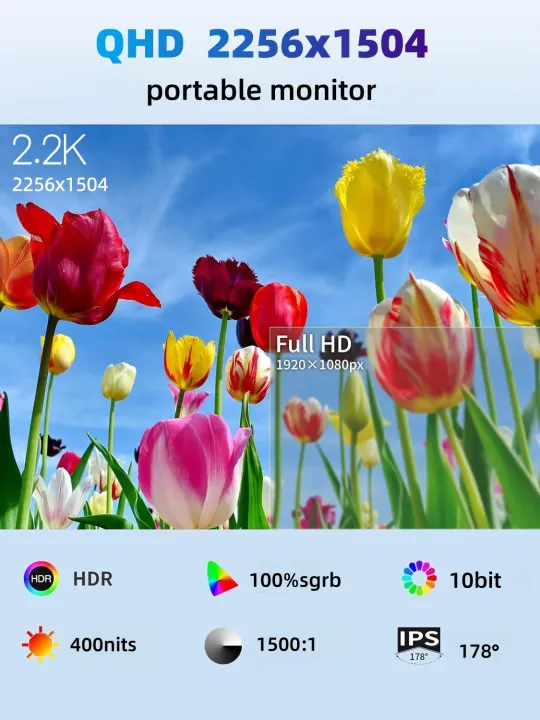 XAITH%20UCKY%2013.5"%20Portable%20Monitor%202K%2016:10%20WQXGA%202256x1504%20Matte%20IPS%20100%25sRGB%20400nits%20Ultra%20Slim%20Lightweight%20External%20Second%20Scr%20-%20Image%203