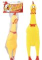 Screaming Chicken Toy Yellow Rubber Squaking Chicken Toy Novelty and Durable Rubber Chicken Gag Dog Toys Gift for Boys Girls Rubber Squeaky Strong Tough Chew Puppy Play Toy for Dog. 