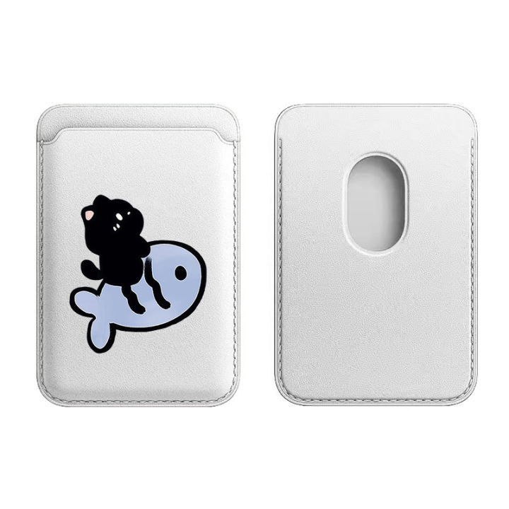 Cute%20Little%20Cat%20Riding%20Fish%20Cartoon%20Pattern%20Couple%20Card%20Holder%20Magnetic%20For%20iPhone%20For%20%20%20For%20MagSafe%20Wallet%20Cover%20-%20Image%203
