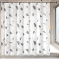 1pc Waterproof Shower Curtain with Plastic Hooks Bathroom Partitions Plastic Leaf Bath Curtain Bathroom Curtain Window Curtain. 