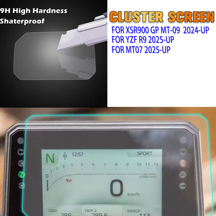 For Yamaha XSR900 GP MT-09 MT-07 MT07 2024 2025 YZF R9 2025+ Speedometer Cluster Screen Scratch Film Dashboard screen Protector