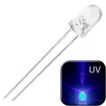10Pcs- UV Money Checker LED Ultra Bright Clear Transparent DC 3V 20mA 5mm UV LED Diode Lights Emitting Diodes. 