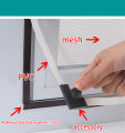 magnetic screen door mosquito net Magnetic Window Screen Tulle Mesh Stealth Customize DIY Mesh Curtain ,PVC accessory，magnetism. 