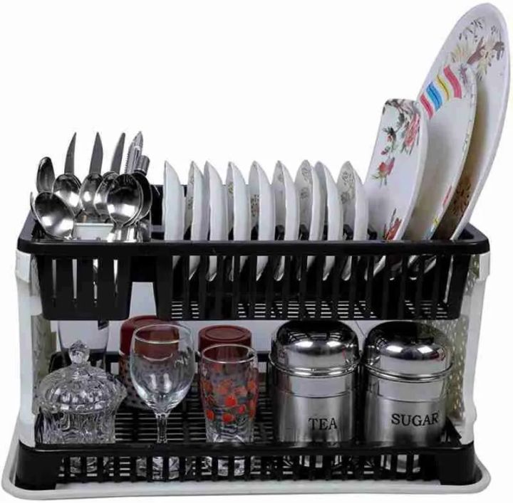 New%20Large%20Sink%20Set%202%20Layer%20Dish%20Rack%20Drainer%20with%20Tray%20for%20Kitchen%20Dish%20Drainer%20Kitchen%20Rack%20(Plastic)%20-%20Image%202