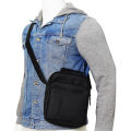 Men's Oxford Chest Bag | Casual MEDIUM Crossbody Shoulder Bag | Small Diagonal Bag for Men and Women | Black.