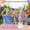 Birthday Cake Bubble Machine for Kids Automatic Bubble Blower 10000+ Bubbles Per Minute/Lights/Music Summer Bubble Maker Toys.