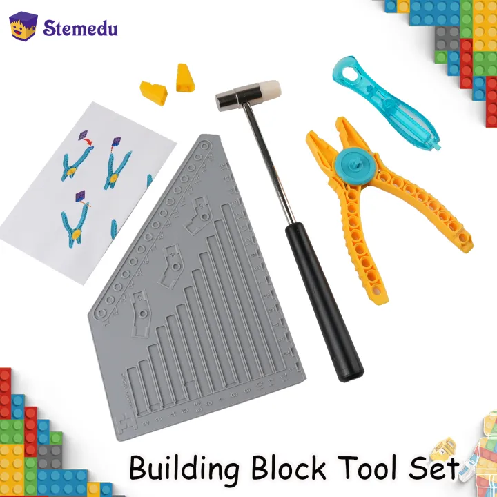 Building Block Tool Kit Brick Separator Measuring Plate Ruler Plier ...