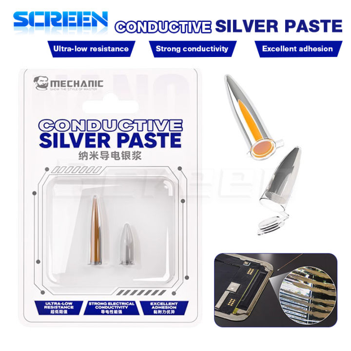 MECHANIC NANO20 Nano Conductive Silver Paste for iPhone Android Phone Repair Flexible Screen Circuit Repair ITO Silver Paste