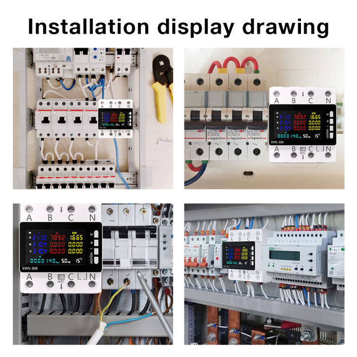 3P TUYA WiFi Smart Power Meter Over Under Voltage Protection Relay ...