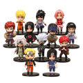New 12pcs/set Anime Figure Naruto Shippuden Hinata Sasuke Itachi Kakashi Gaara Action Figure Q Version PVC Figures Toys  . 