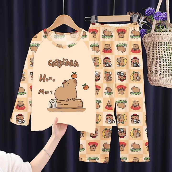 Full%20Sleeve%20Capybara%20Pajamas%20Sets%20Children%20Sleepwear%20Kids%20Pyjamas%20Boys%20Pjs%20Pijama%20Suits%20for%203%20to%2014Years%20Teenager%20Baby%20Clothes%20-%20Image%202