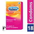 Durex Pleasure Me Condom Full Box - 18pcs Condoms.