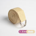 1.8mx3.8cm Yoga Strap for Stretching Cotton Yoga Belt with Adjustable Metal D-Ring Buckle Stretch Band for Fitness Pilate.