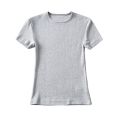 Casual Summer Woman Skinny Fit T-shirt Tight Short-Sleeve O-neck Tee Basic Solid Crop Tops T Shirt.