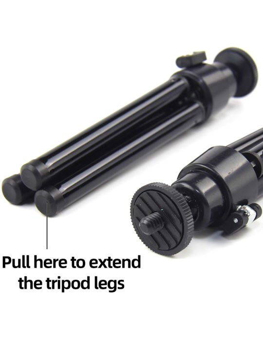 Mini%20Desktop%20Tripod%20Adjustable%202-Section%20Aluminum%20Alloy%20Stand,%20Tabletop%20Tripod%20with%201/4"%20for%20Action%20Camera%20Smartphone%20Webcam%20-%20Image%202
