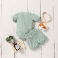 Baby Clothes Summer Short Sleeve Print Cute Sun For Newborn Top+ Pant With Bow Clothing Casual Set. 