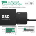 USB 3.0 To Sata Cable SATA III Hard Drive Adapter Converter for 3.5'' 2.5'' External HDD SSD with 12V/2A Power Adapter. 
