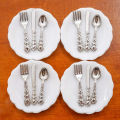 Miniature Tableware Mini Ceramic Plate Alloy Fork Spoon Dollhouse Kitchen Food Furniture Toys DIY Doll House Accessories Kid Toy. 