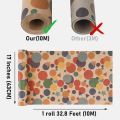 1 Roll 17 inch X 32.8 Feet Birthday Wrapping Paper, Paper Roll, Kraft Wrapping Paper.