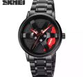 SKMEI 1787 Fashion Creative Cool Black Watch Cutout Concept Dial Metal Style Waterproof Sports Watch For Men. 