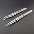 Industrial Tweezers Electronics Anti-static Curved Straight Tip Precision Stainless DIY Hand Tools Sets Forceps Phone Repair. 
