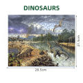 100 Pieces Jigsaw Puzzle Assembling Picture Cartoon Animals Dinosaurs Decompression Puzzles Toy Educational . 