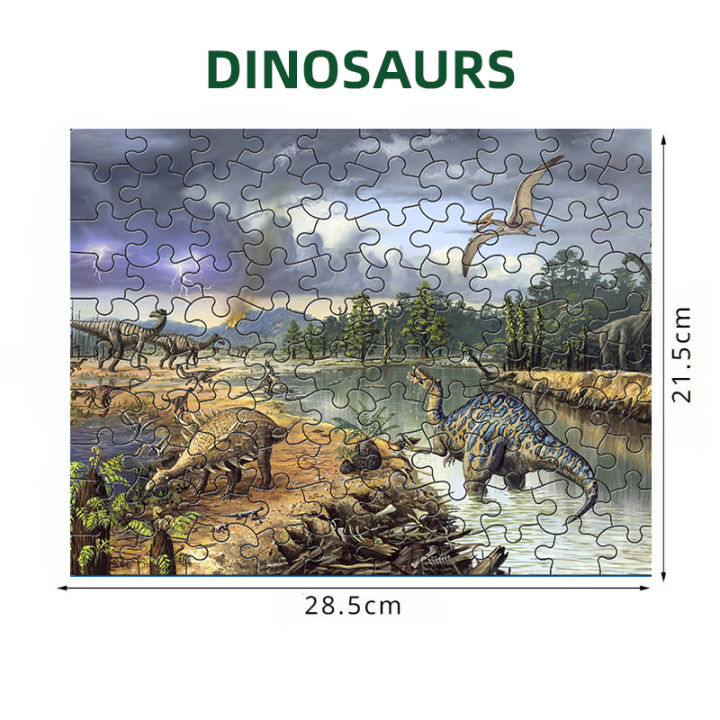100%20Pieces%20Jigsaw%20Puzzle%20Assembling%20Picture%20Cartoon%20Animals%20Dinosaurs%20Decompression%20Puzzles%20Toy%20Educational%20%20-%20Image%204