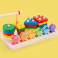 Montessori Wooden Kindergarden Magnetic Fishing Sets Stacking & Sorting Toy. 