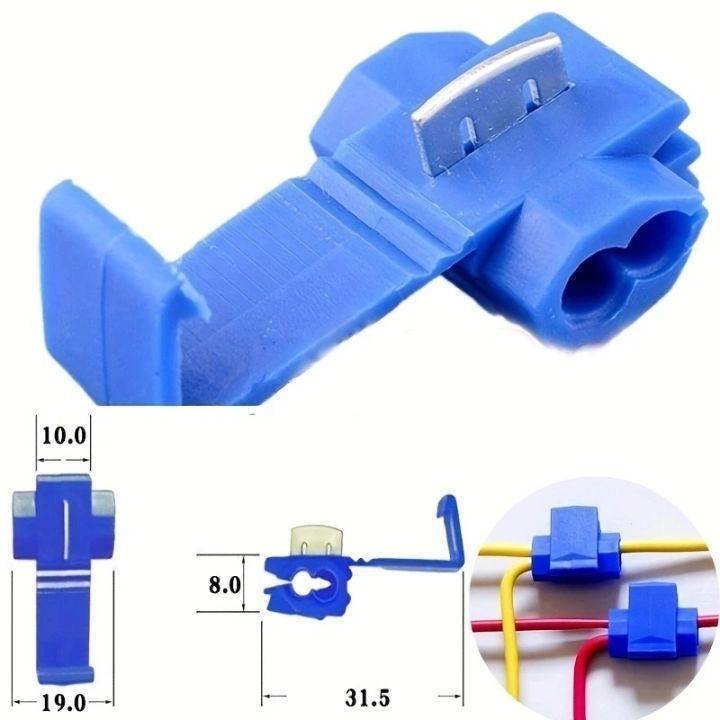 Auto Line Connector T Shape Wire Cable Connectors Terminals Crimp Splitter Car Audio Kit Quick Connection Clip Wire