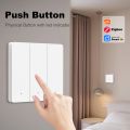 Manhot Smart EU Zigbee Button Switch No Capacitor Wire Required 1/2/3Gang Wall Light Switch Work With Tuya Alexa  Home. 