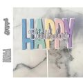 2025 New Happy Birthday Flower Metal Cutting Dies for Decoupage Card Making Scrapbook DIY Card Album Craft Decorations. 